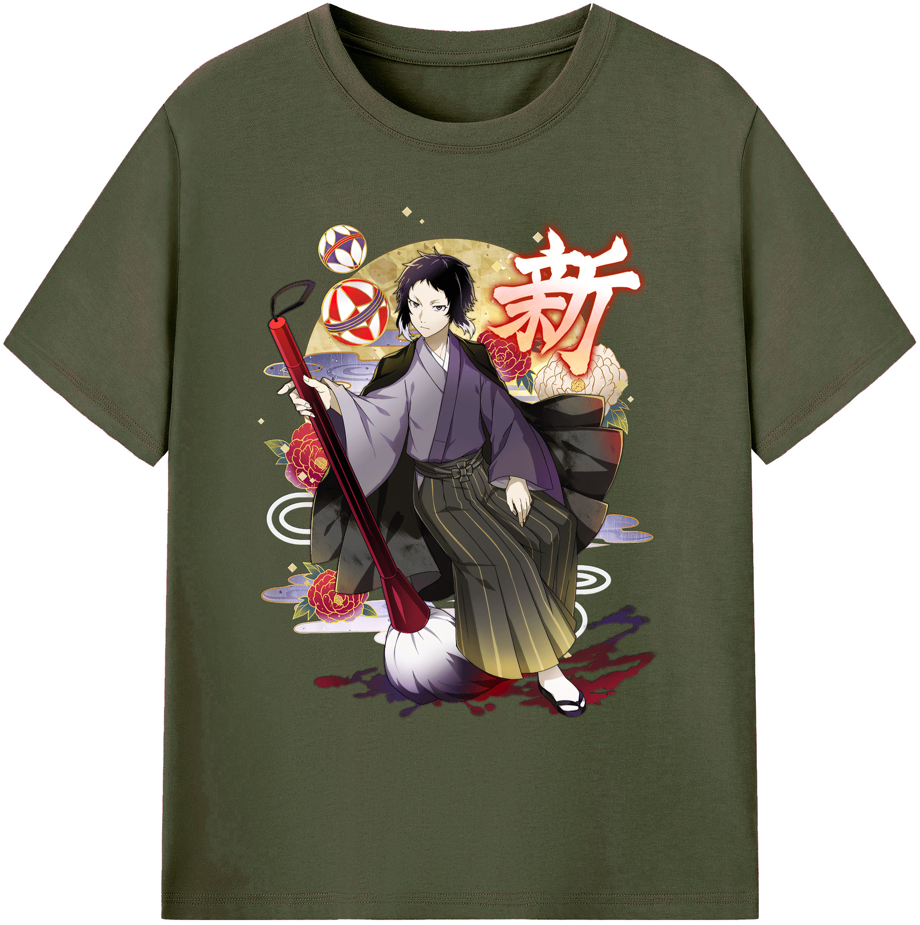 （画像用） 文豪ストレイドッグス Bungo Stray Dogs 綿100％ メンズ半袖Tシャツ｜肌触りやわらか＆通気性